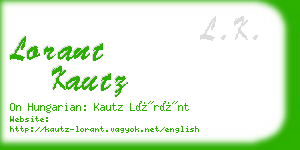 lorant kautz business card